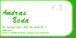 andras beda business card